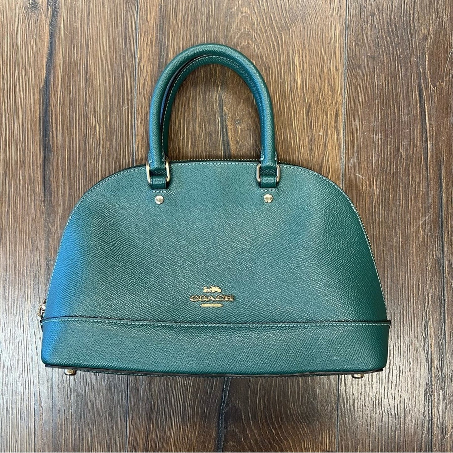 COACH mini sierra satchel in dark teal