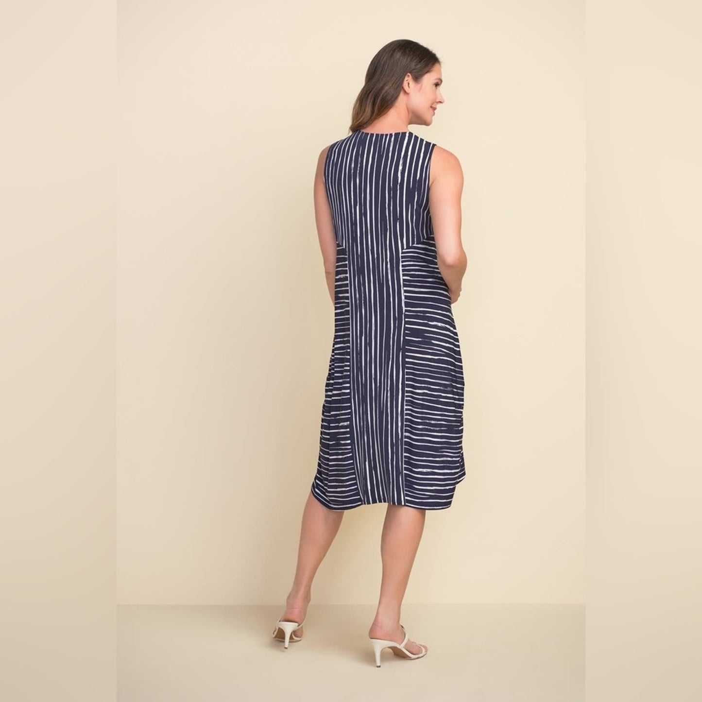 Joseph Ribkoff Pinstripe Floaty Dress SZ 4