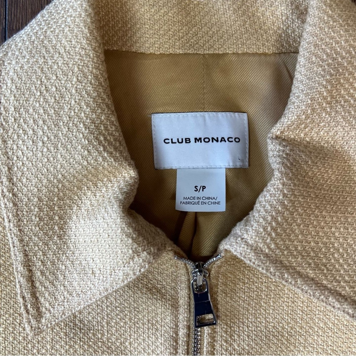 Club Monaco Textured Crop Jacket in ginger SZ SM