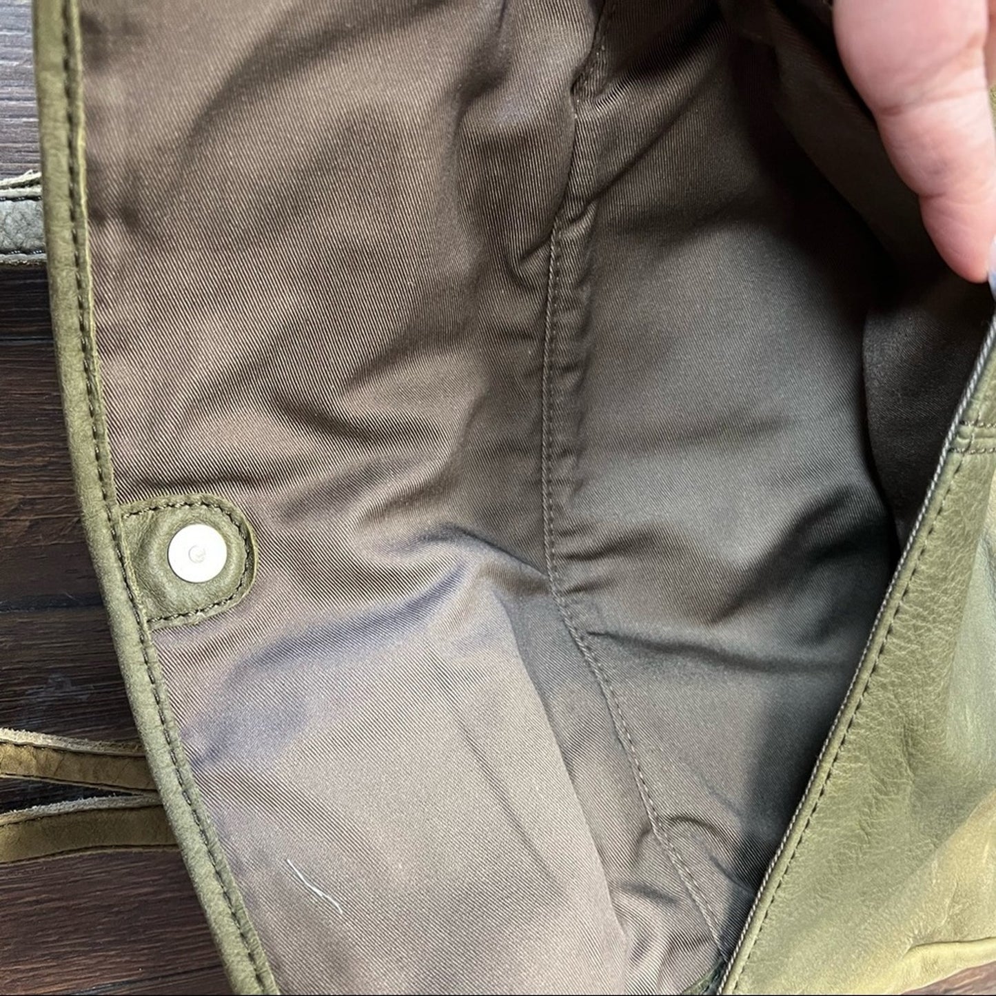 J Crew Olive Rugged Leather Laptop Bag 2011 Spring Collection