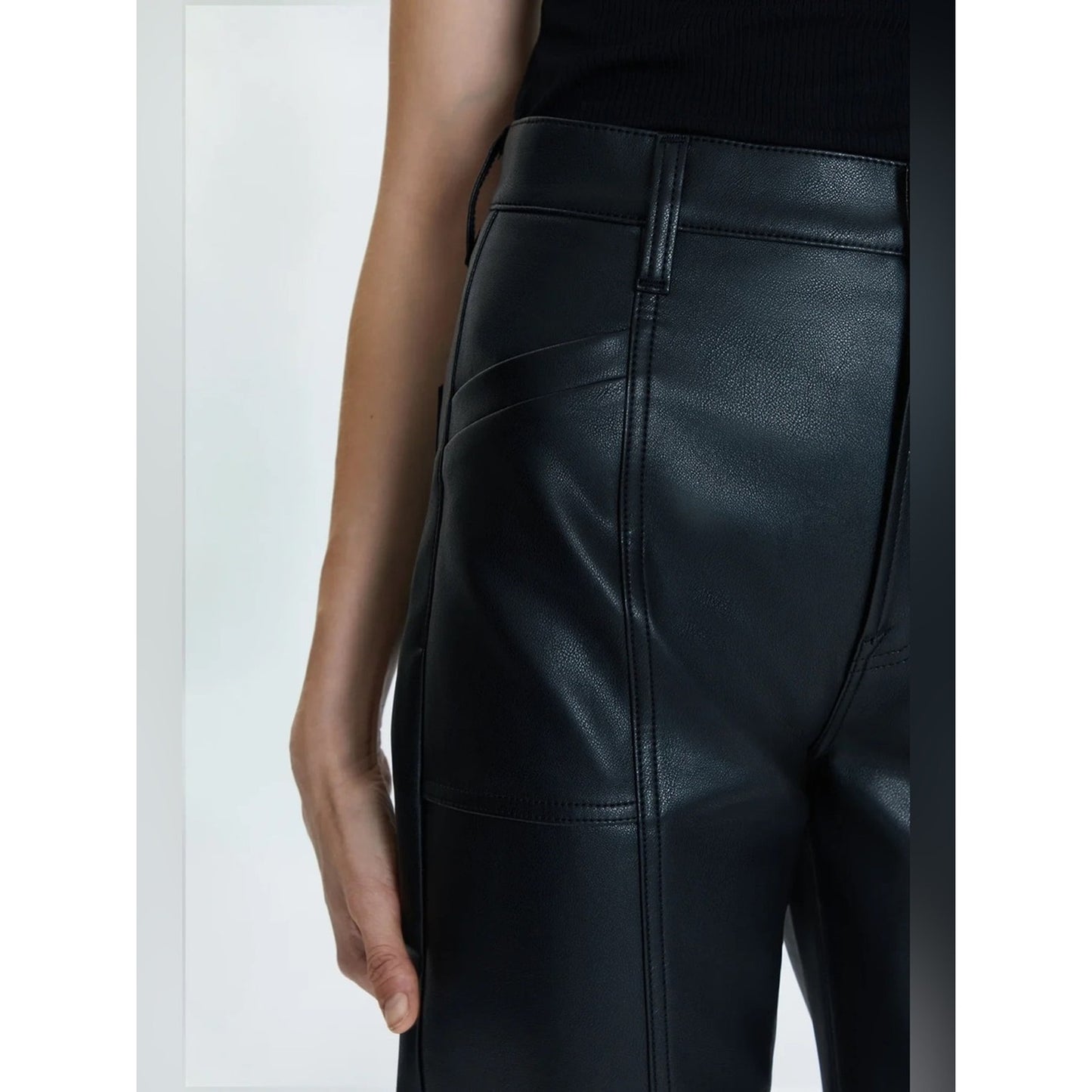 🆕 PISTOLA High Rise Arched Faux Leather Pants NWT SZ 26