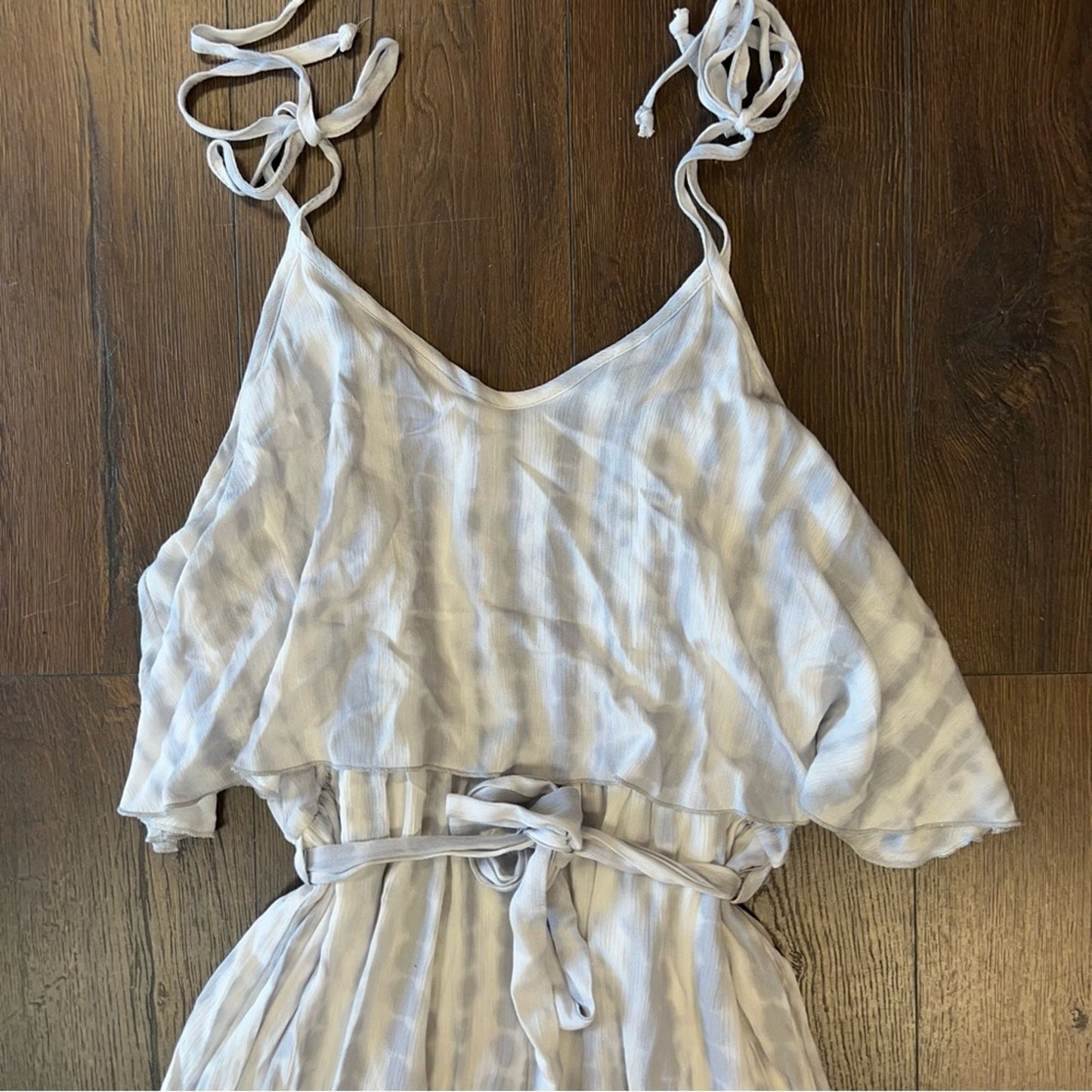 Lovely Melody gray tye dye maxi dress SZ LG