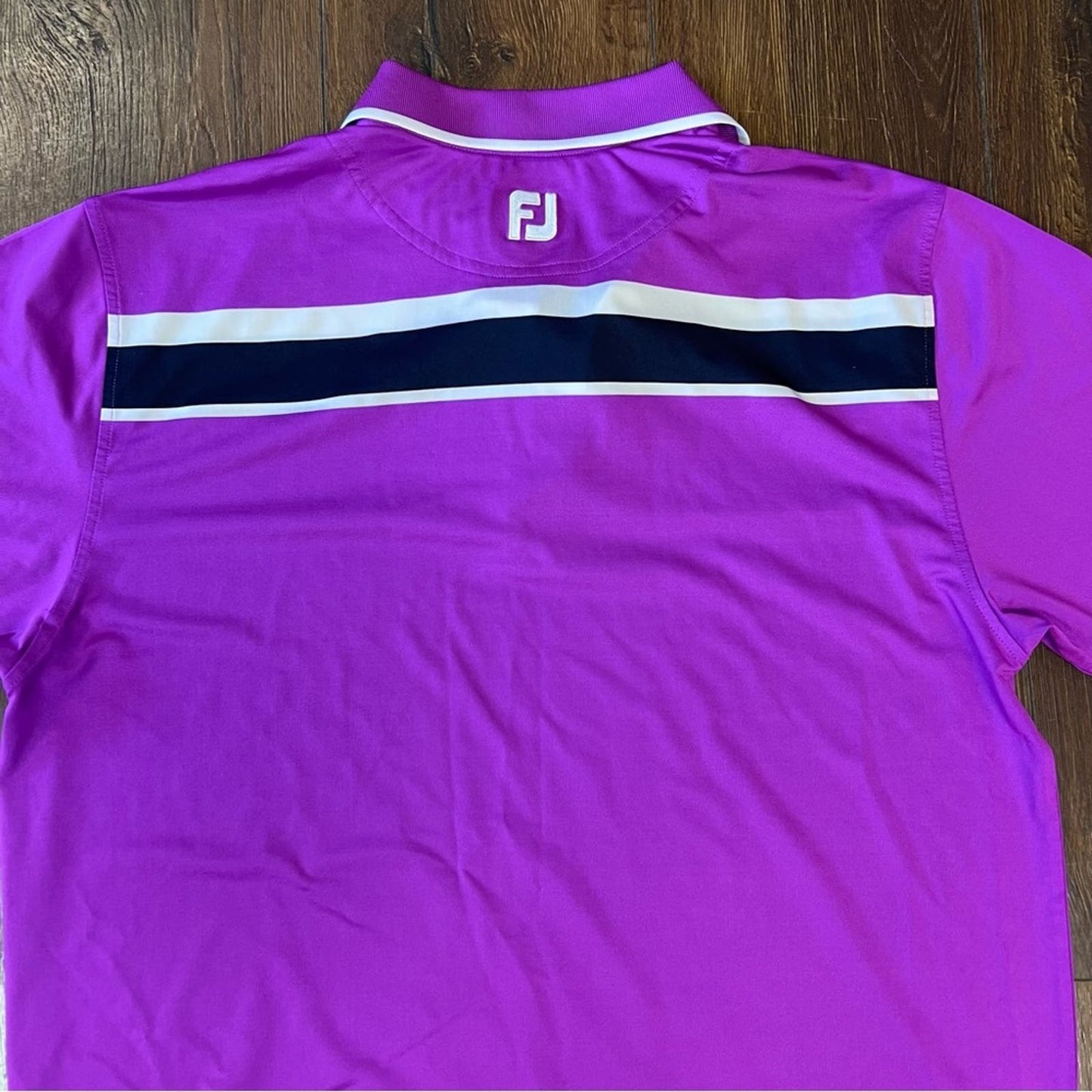 Men’s Footjoy purple gold polo SZ LG