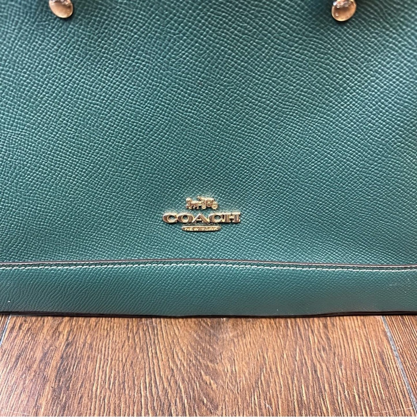 COACH mini sierra satchel in dark teal