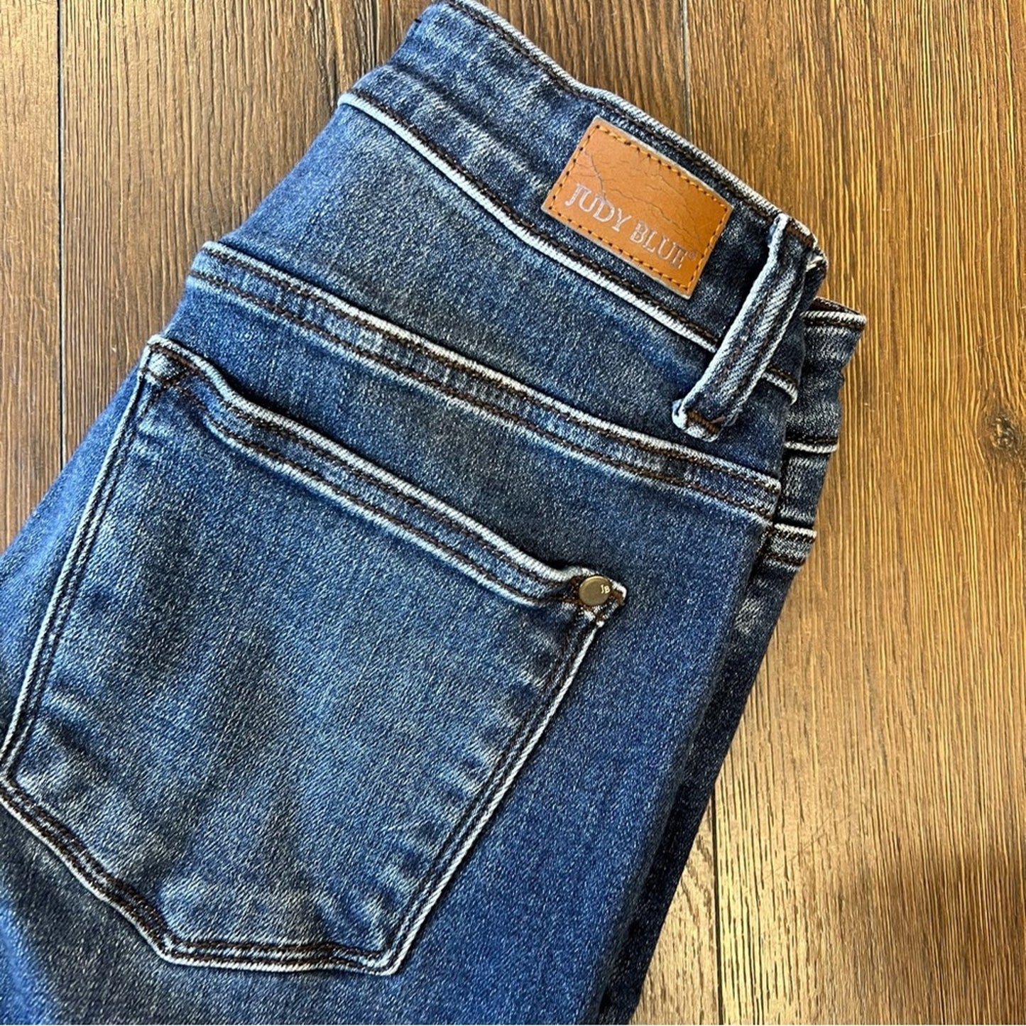 Judy Blue Love Story Dark Wash Cuffed Slim Fit SZ 1/25
