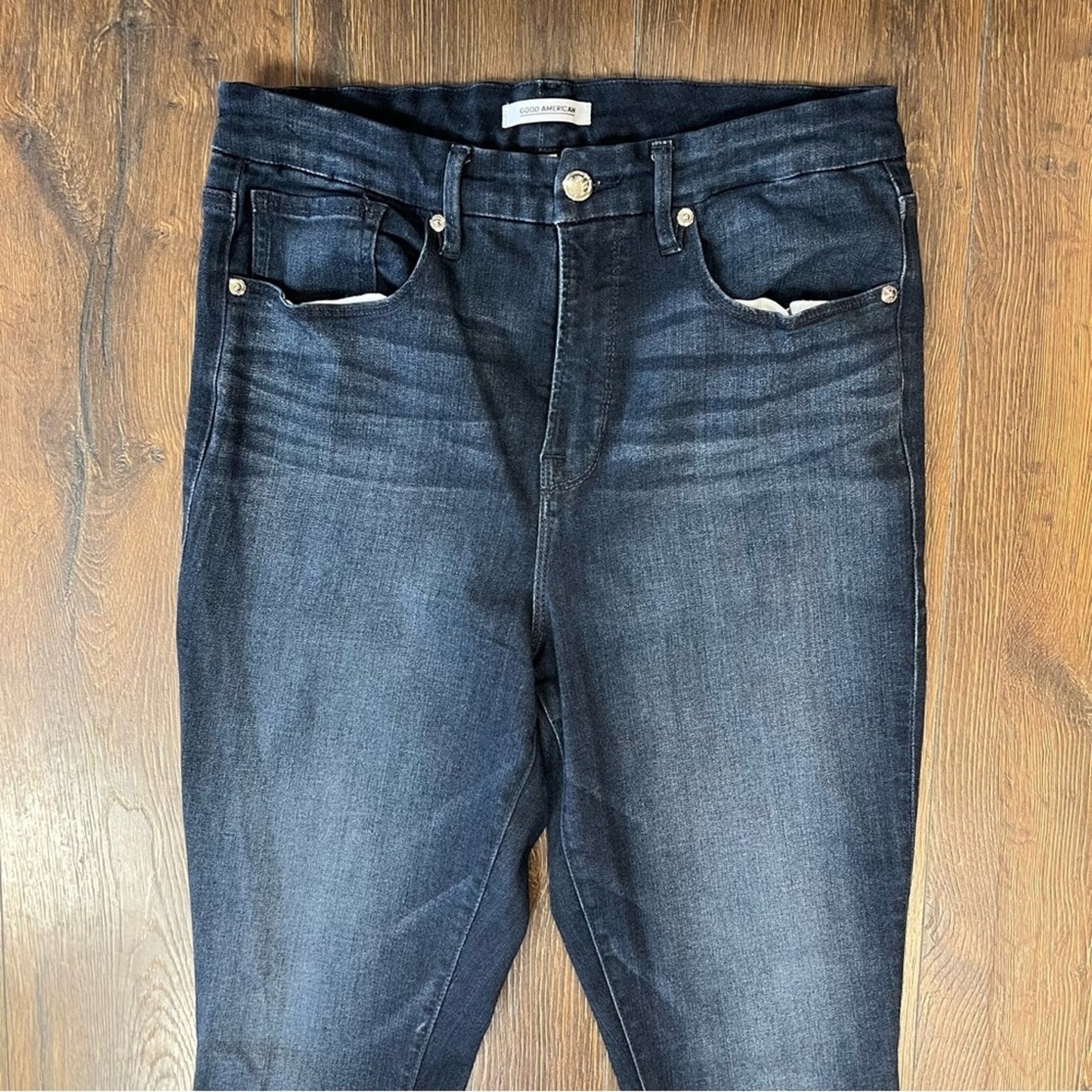 Good American Good Legs dark wash skinny jeans SZ 14/32