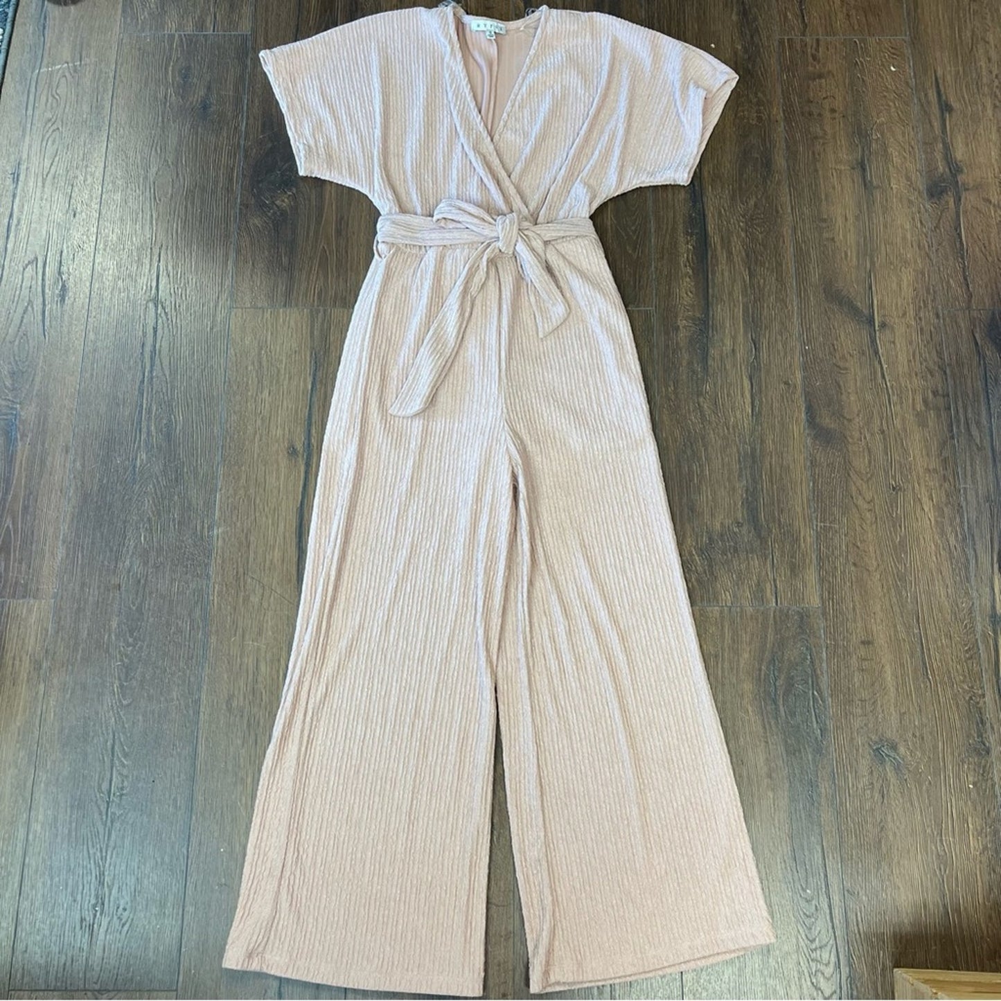 HYFVE pink crinkle jumpsuit SZ SM