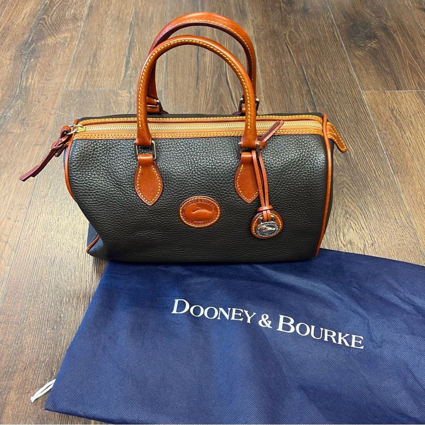 Dooney & Bourke all weather leather barrel satchel