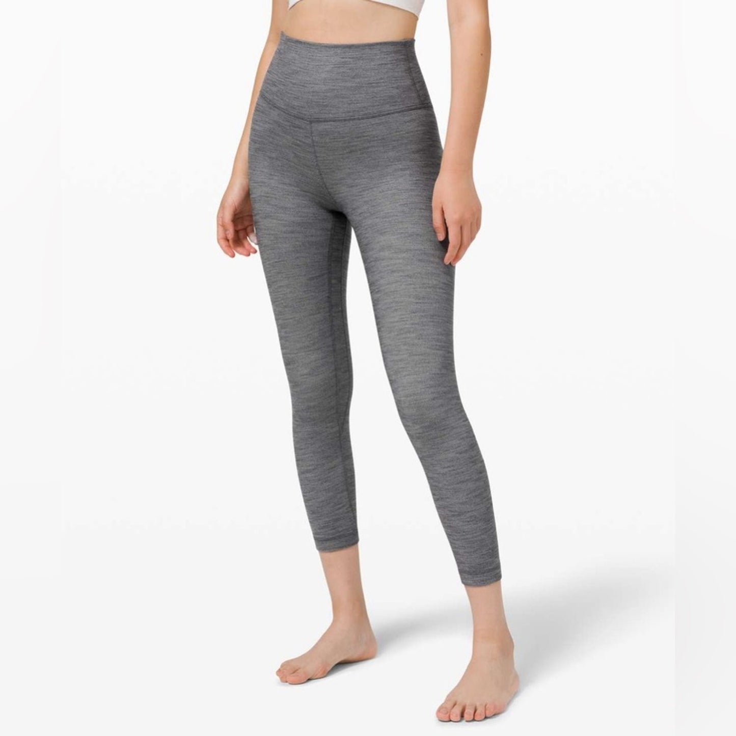 Lululemon Align Crop *21" Mini Heathered Herringbone Heathered SZ 8