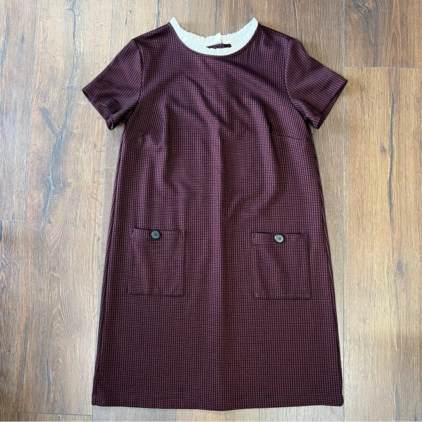 LOFT hounds tooth shift dress SZ 8