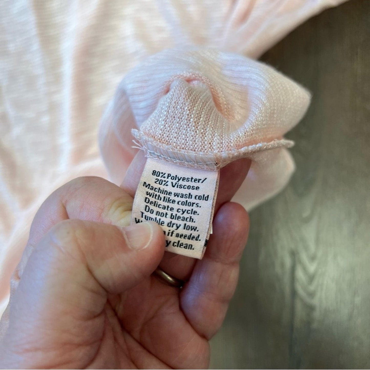Juicy couture pink striped V-neck blouse SZ LG