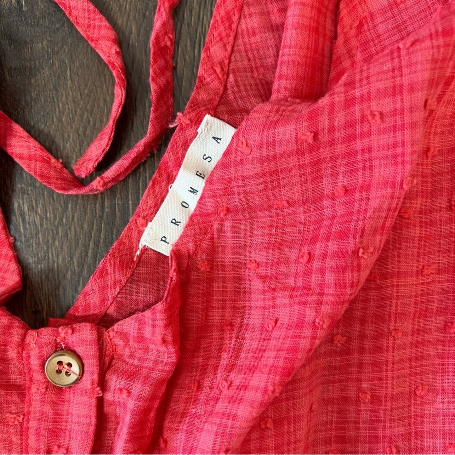 Promesa button front mini dress SZ LG