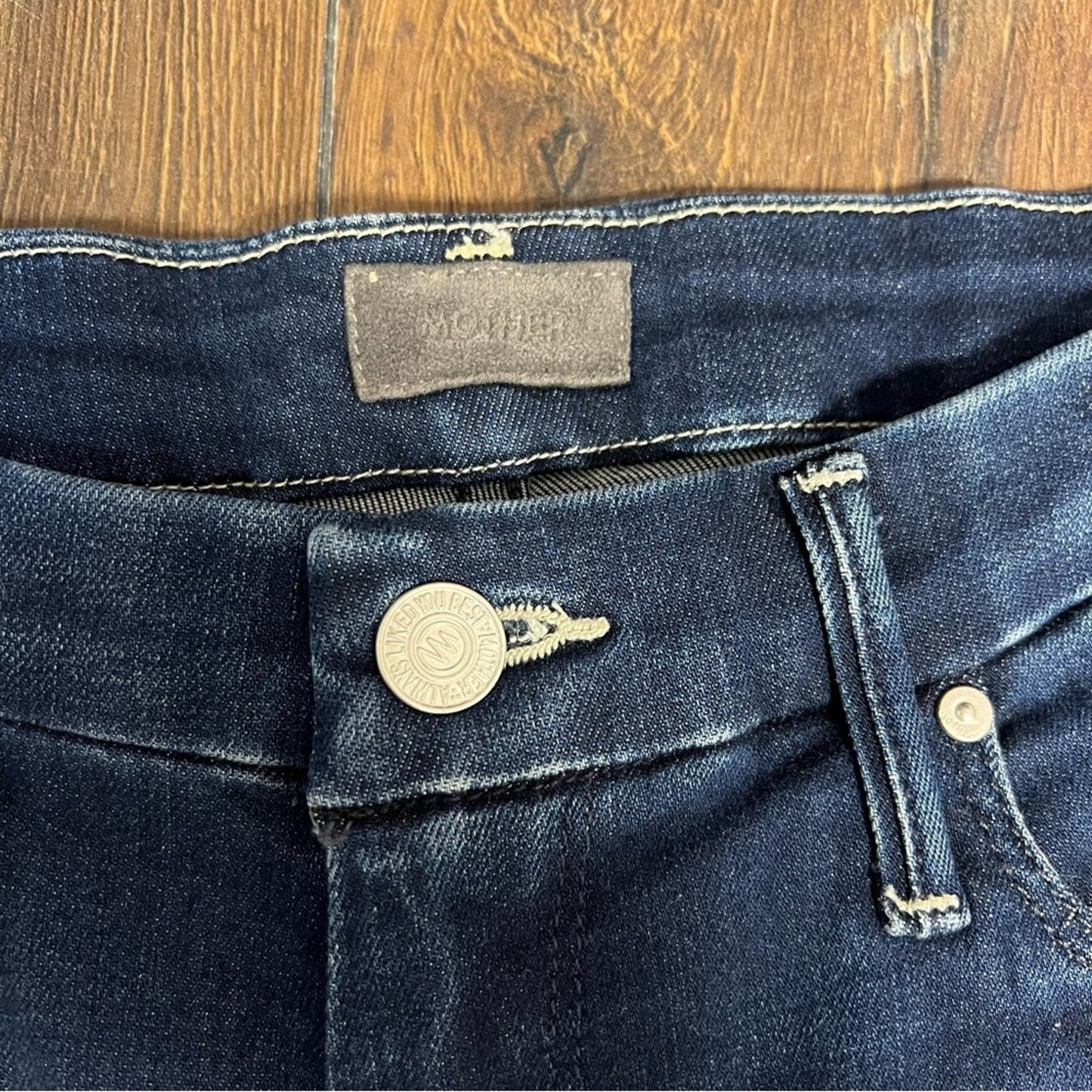 Mother Denim High Waisted Looker Ankle Fray- Tongue in Chic SZ 30/10