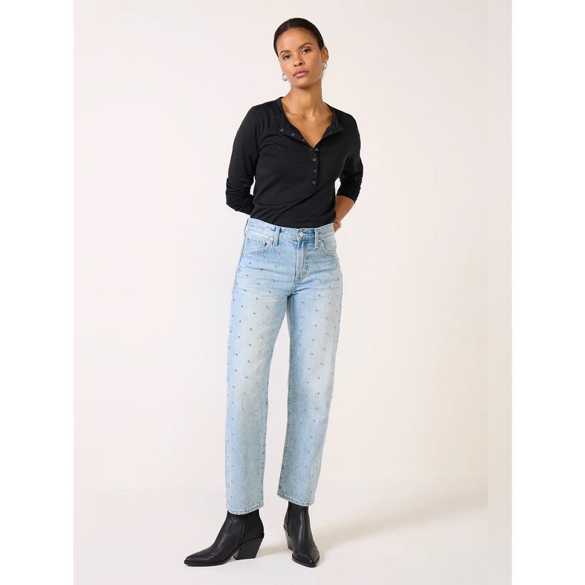 🆕 PISTOLA Lexi Mid Rise Straight Leg Jean-Aries SZ 26