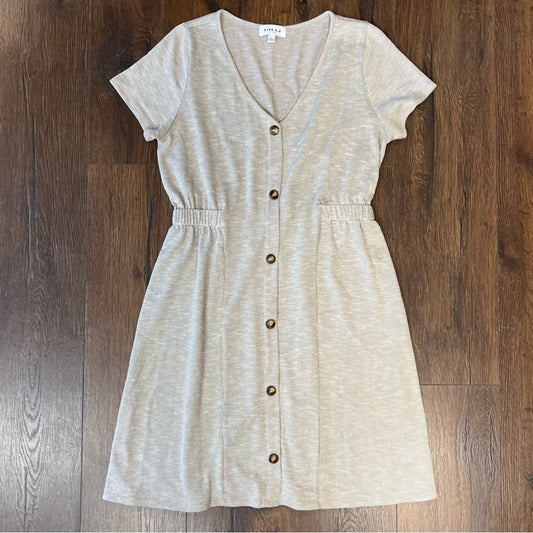 Gilli ribbed button front dress SZ LG