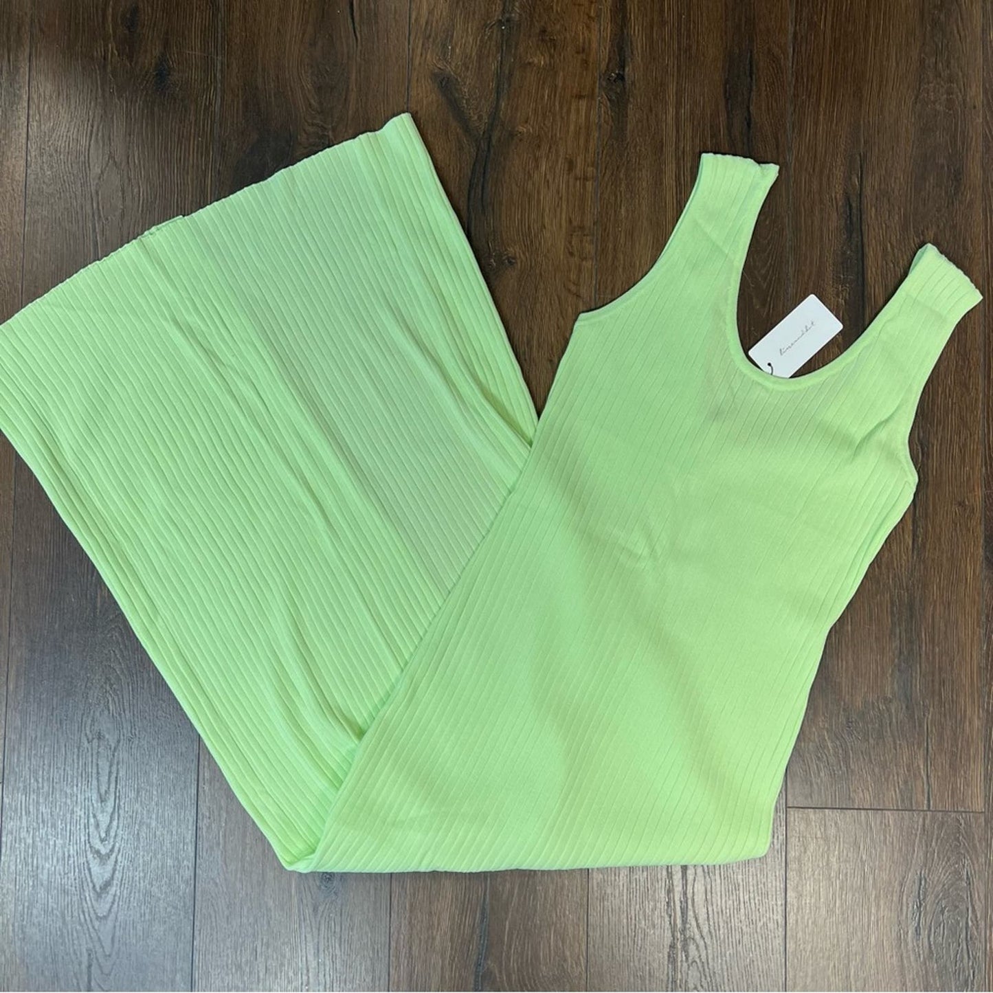 🆕 Line & Dot Halo Knit Maxi Dress in Lime SZ MED