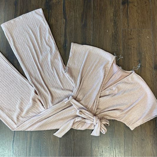 HYFVE pink crinkle jumpsuit SZ SM