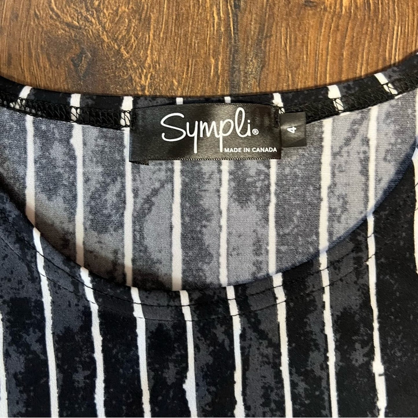 Joseph Ribkoff Pinstripe Floaty Dress SZ 4