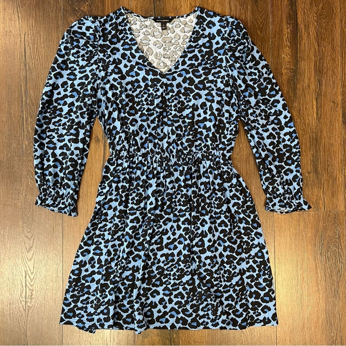 Banana Republic Puff-Sleeve Midi Dress SZ SM