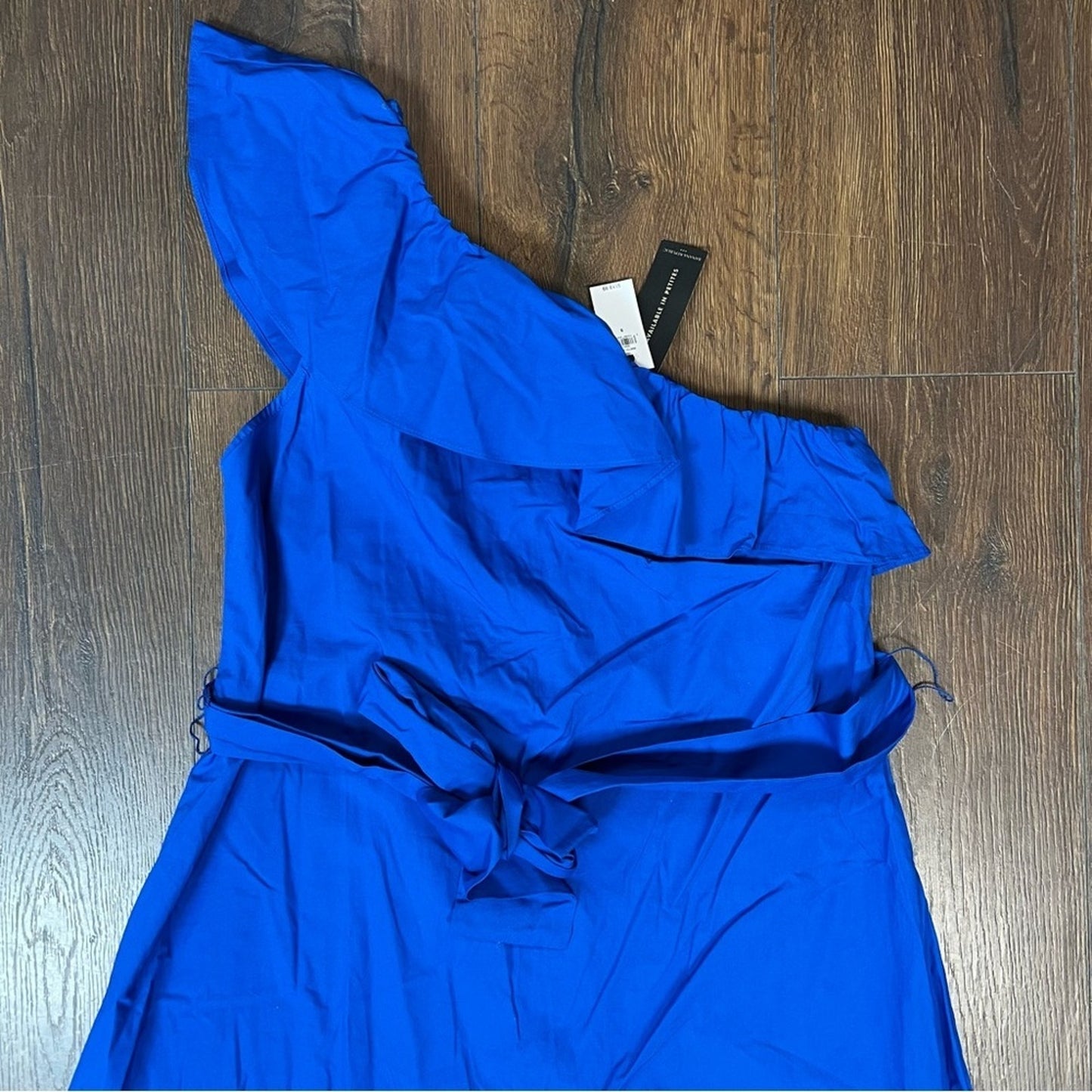 🆕 Banana Republic blue one shoulder ruffle dress SZ SM