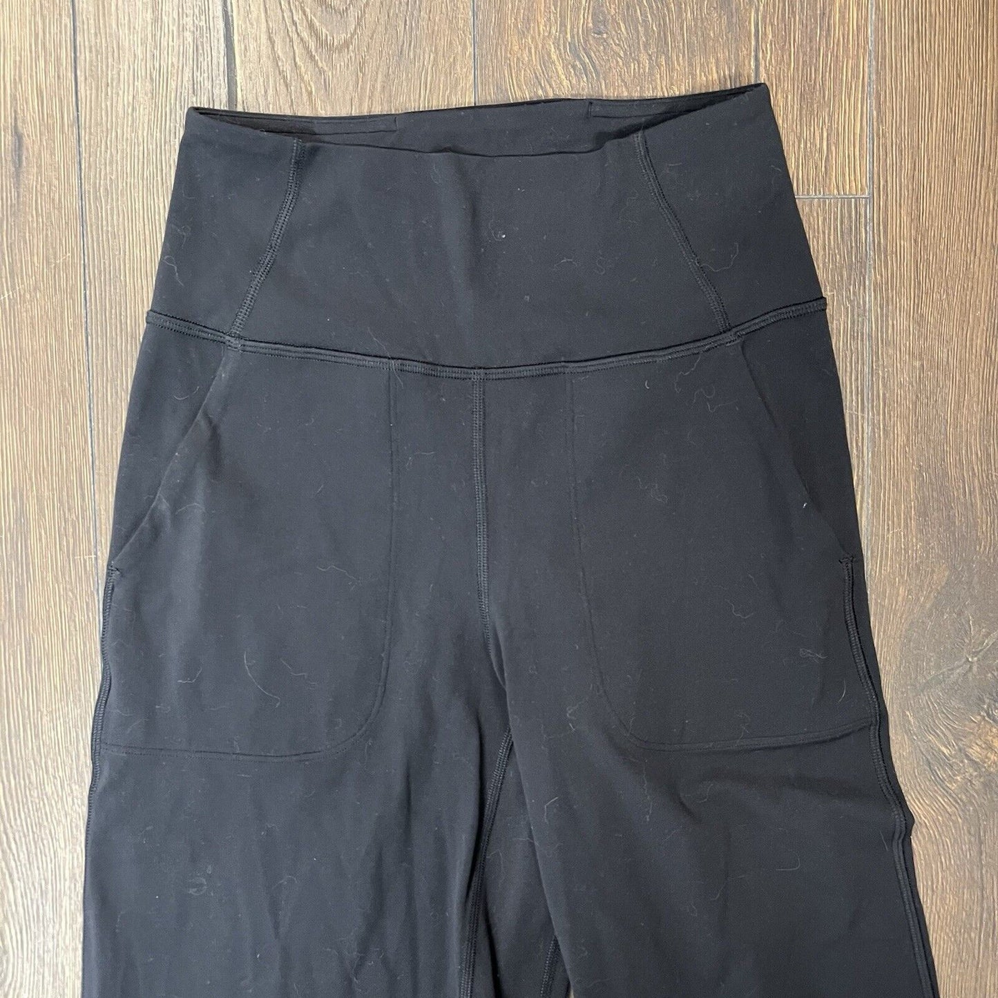 Lululemon Align High-Rise Wide Leg Crop 23" Black SZ 4