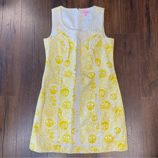 Lilly Pulitzer MacFarlane Sun Print Shift Dress SZ 14