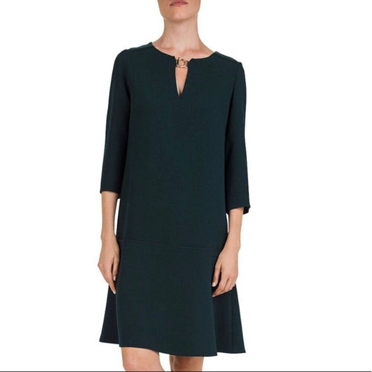 GERARD DAREL Donatella Keyhole Shift Dress In Green SZ 38/8