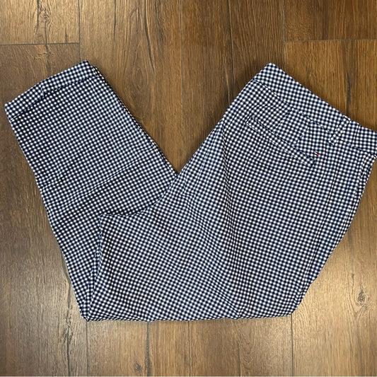 Tammy Hilfiger, navy and white checkered crop pants SZ 20W