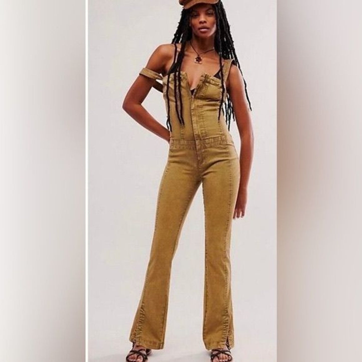 Free People Lucky Day One-Piece Jumpsuit SZ 2