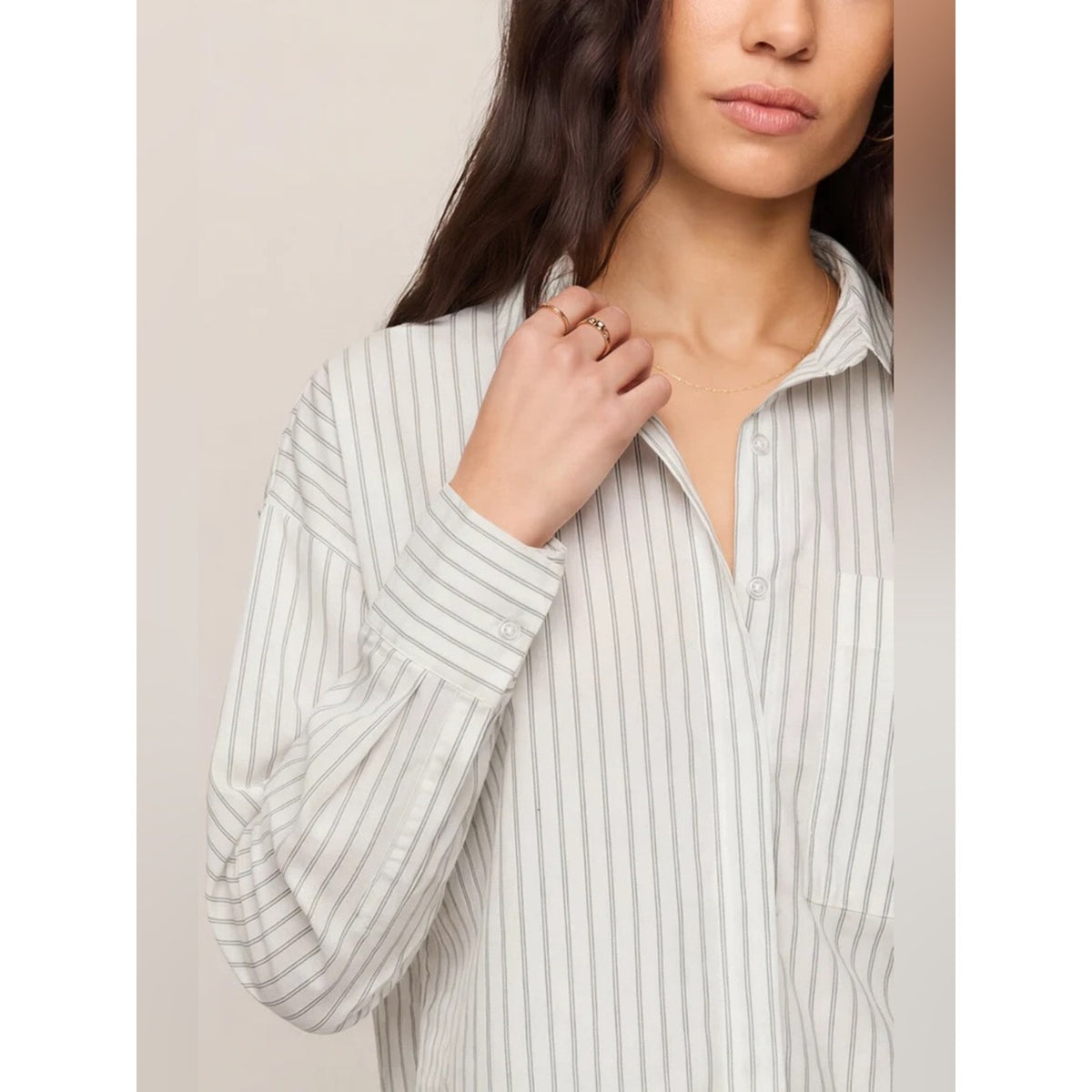🆕 Z SUPPLY Women's Favorite Striped Button Up SZ SM