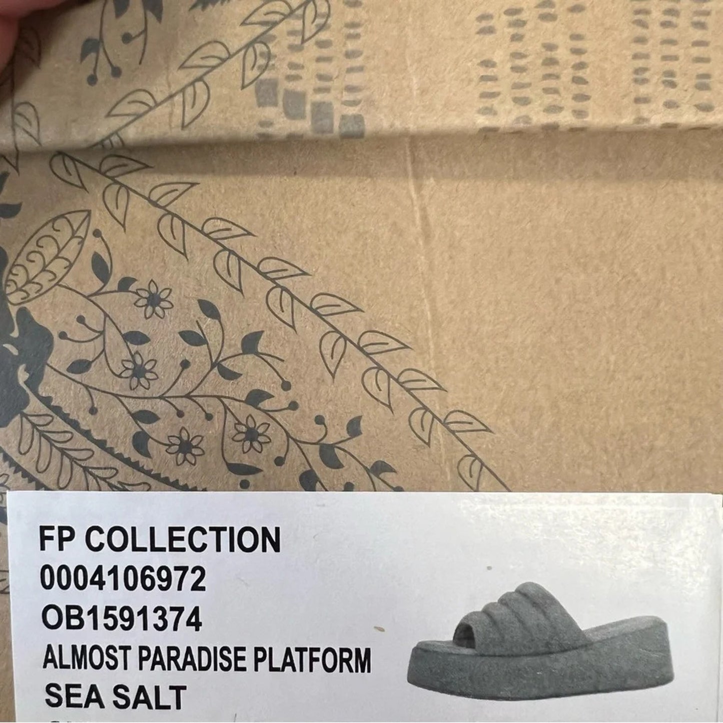 🆕 Free People Almost paradise platform in sea salt SZ 37.5
