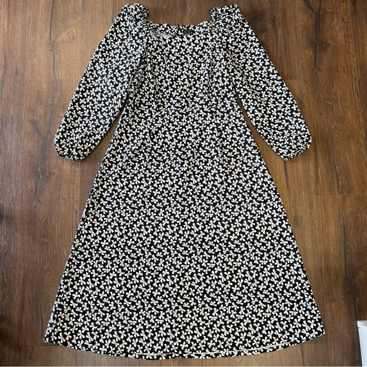 Ann Taylor factory Bow, print maxi dress SZ 8