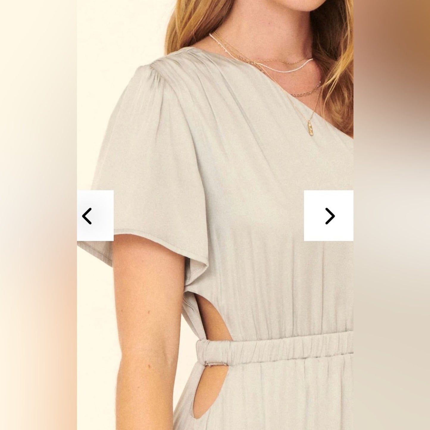 Promesa Power of Love Cutout One-Shoulder Maxi Dress SZ LG