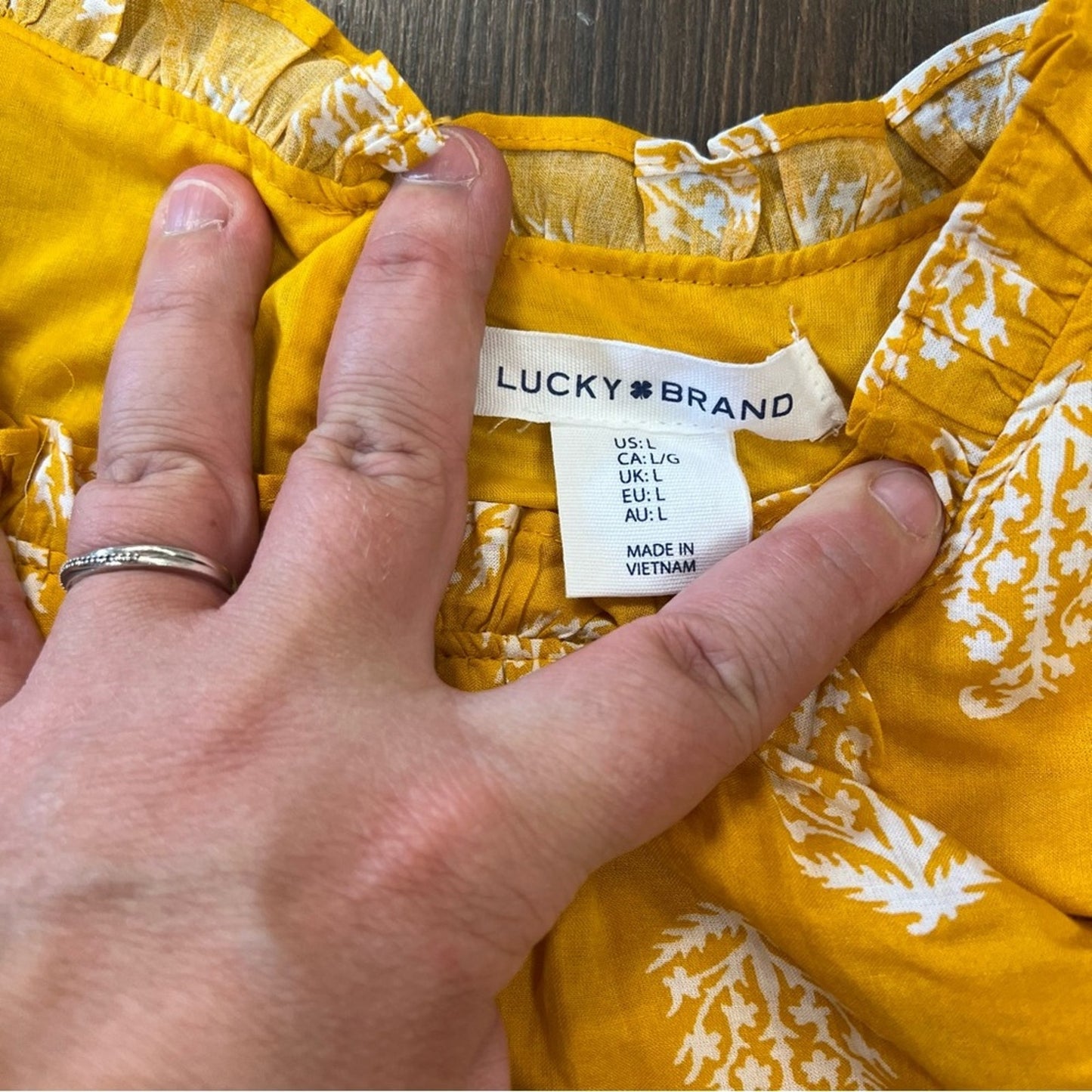 Lucky brand, yellow sleeveless dress SZ LG