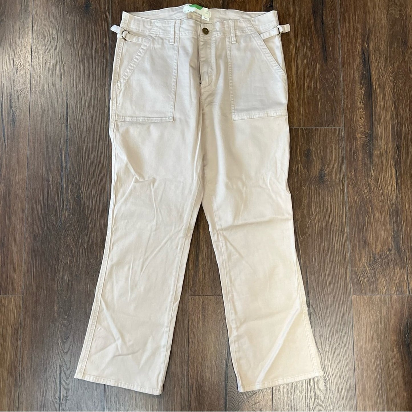 By Anthropologie Cropped Utility Khaki Pants SZ 30/10