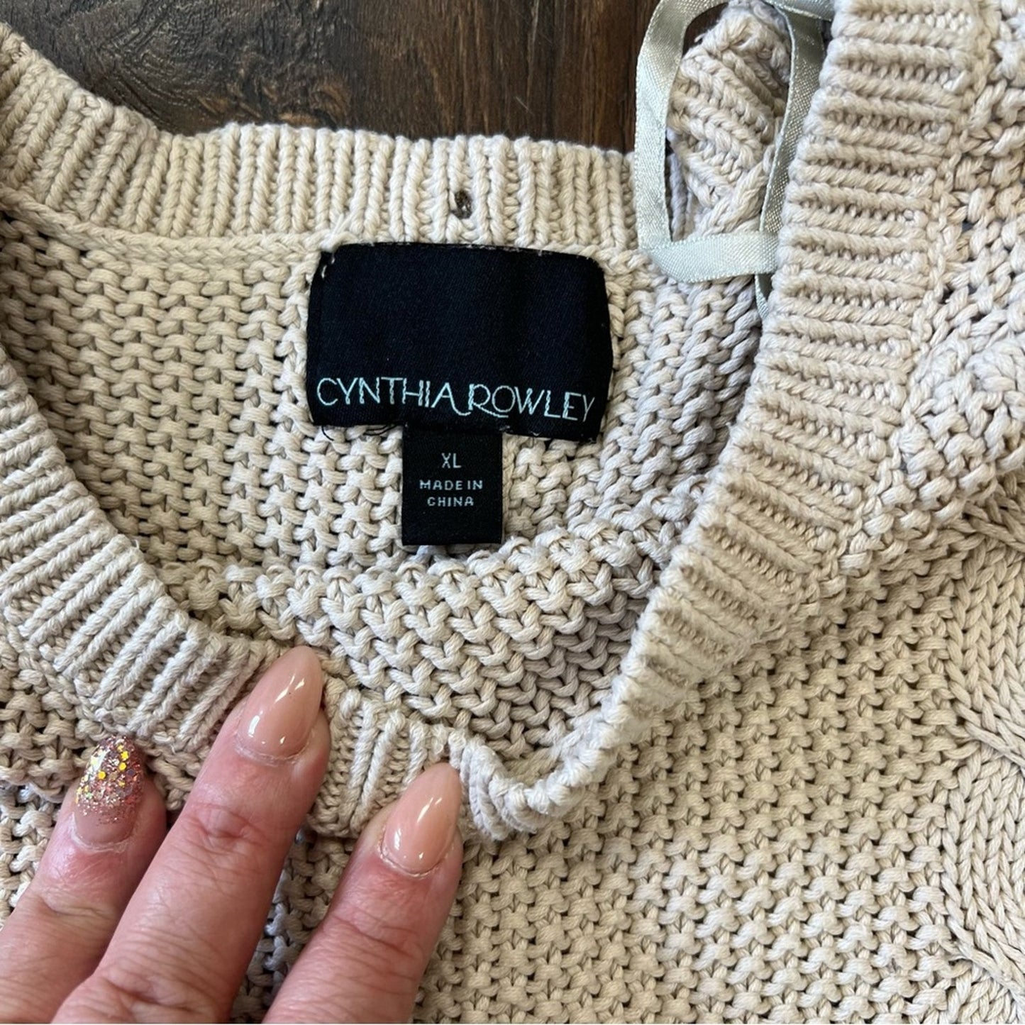 Cynthia Rowley button back sweater SZ XL