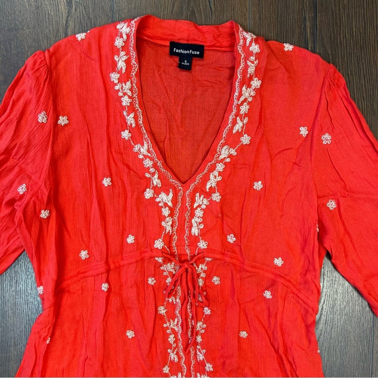 FashionFuse 3/4 sleeve tunic blouse SZ SM
