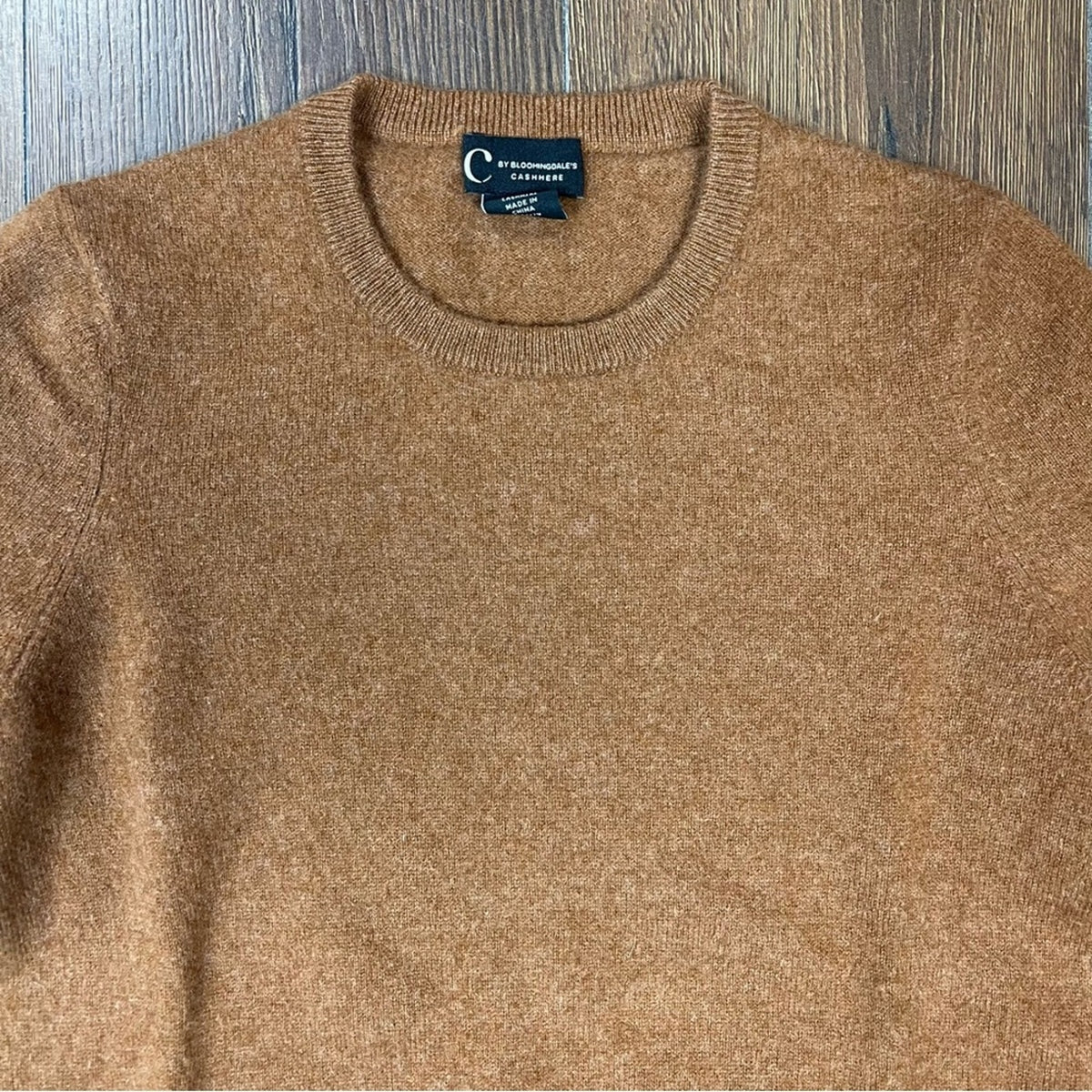 C‎ by Bloomingdale’s Carmel 100% 2 Ply Cashmere Sweater SZ MED