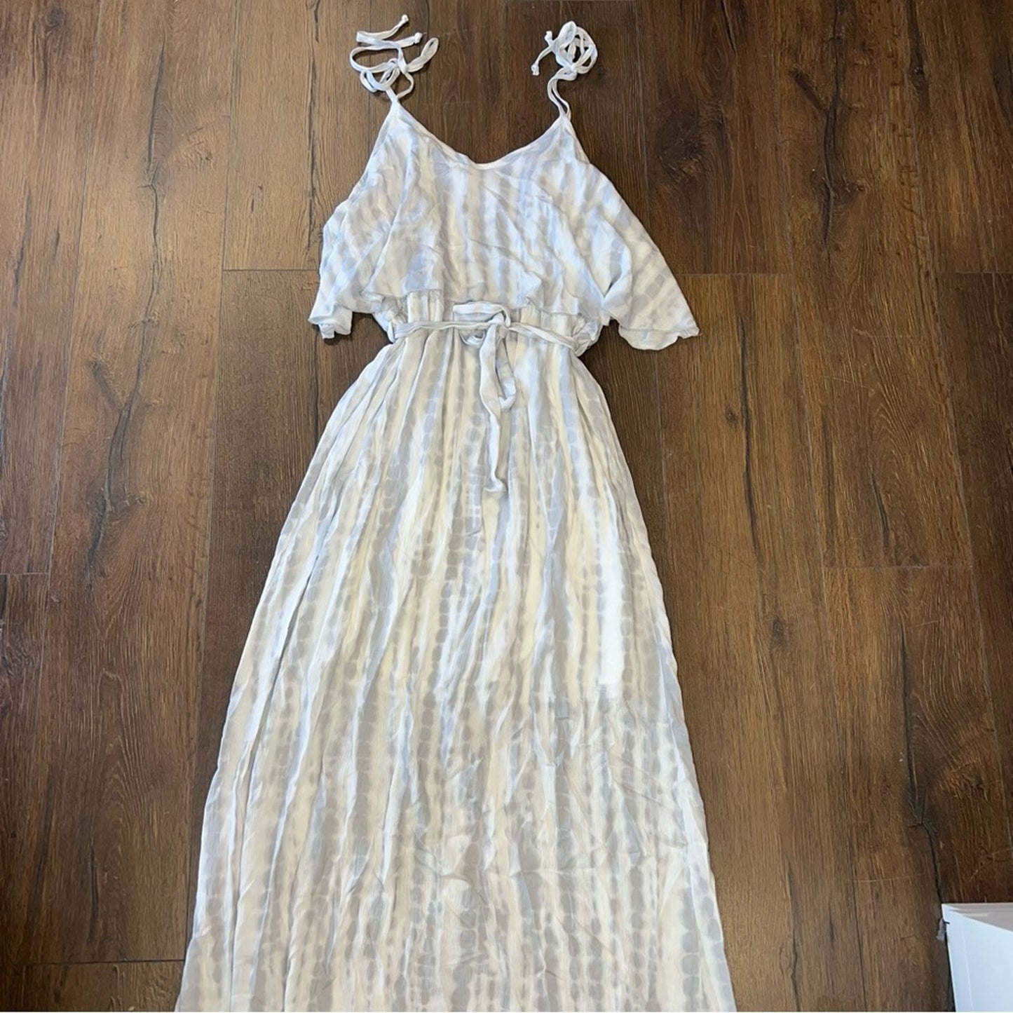 Lovely Melody gray tye dye maxi dress SZ LG