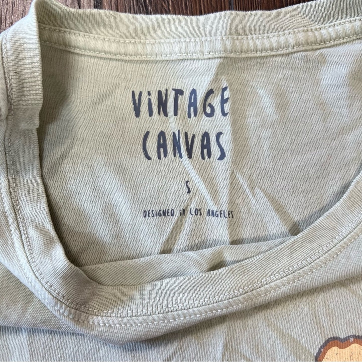 Vintage canvas one of a kind vintage wash graphic tee SZ SM