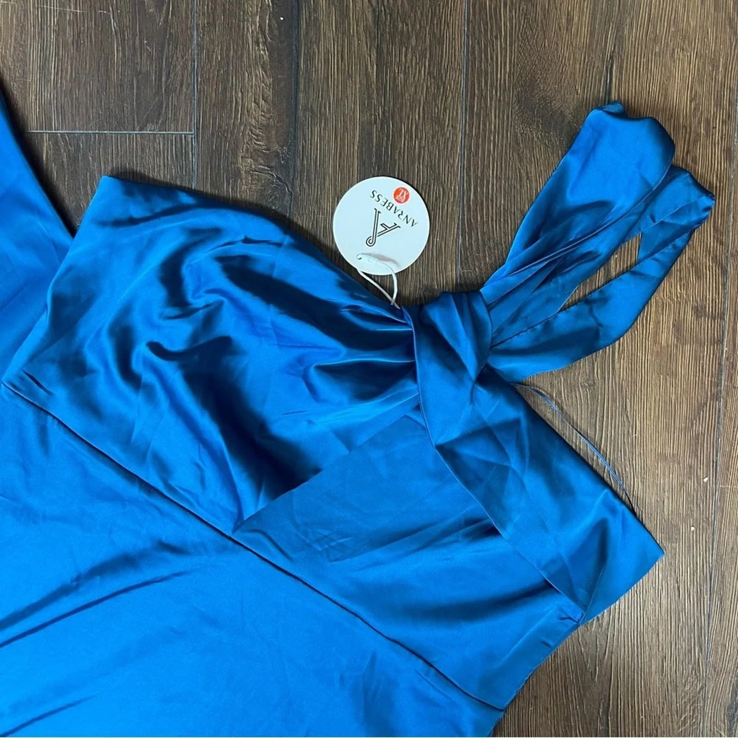 🆕 ANRABESS Satin One‎ shoulder Cocktail Evening Party Maxi Dresses SZ XL
