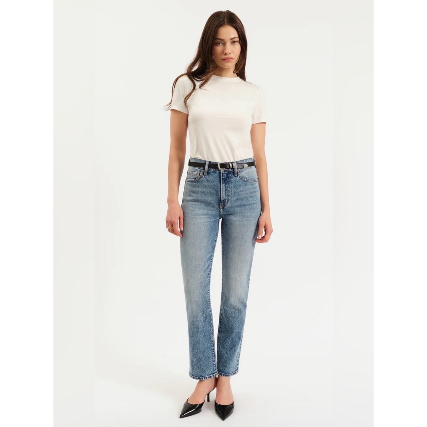 🆕 Daze Denim Smarty Pants High Rise Slim
Straight Jean in Face to Face NWT SZ 24
