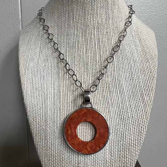 Silpada Sponge Coral Sterling Silver Necklace N1564