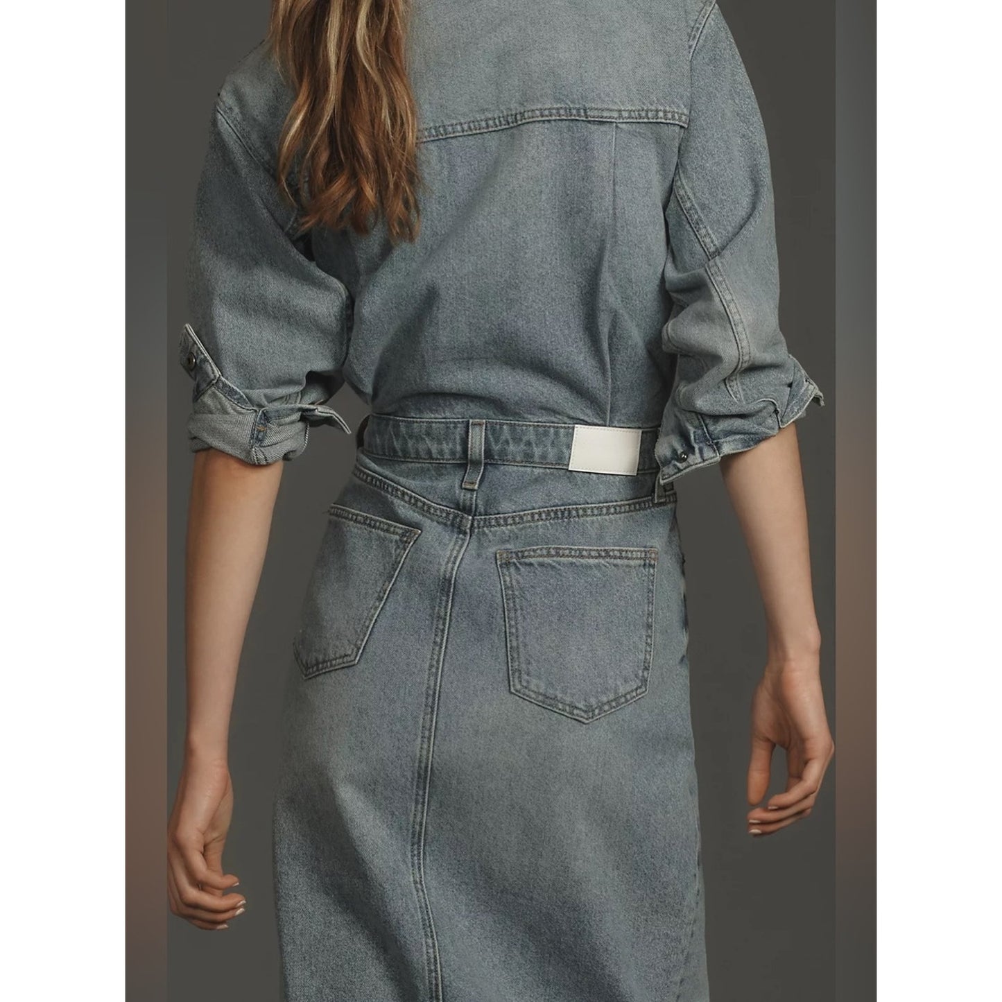 🆕 Pistola Amira Denim Midi Dress NWT SZ XS