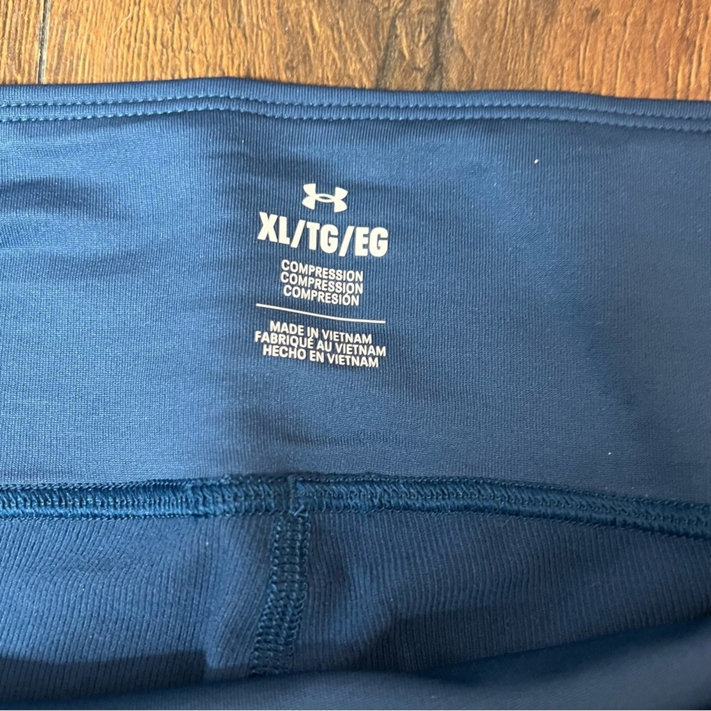 🆕 Under Armour Training Compression Leggings Color Petrol Blue/Fuse Teal SZ XL