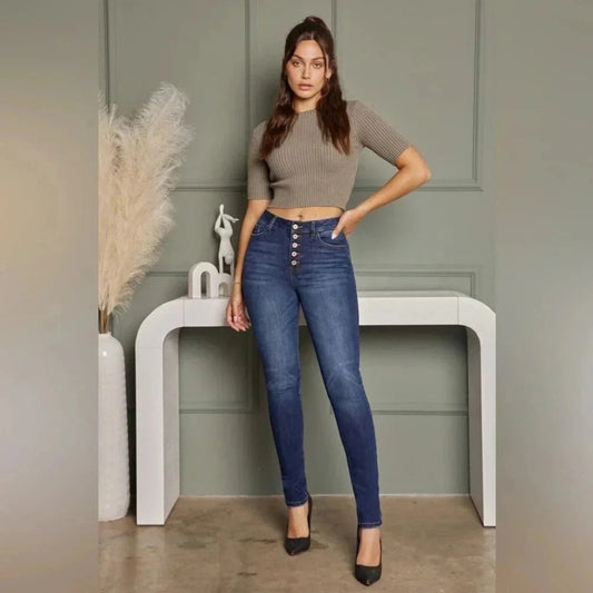 KanCan high rise button fly jeans SZ 3/25