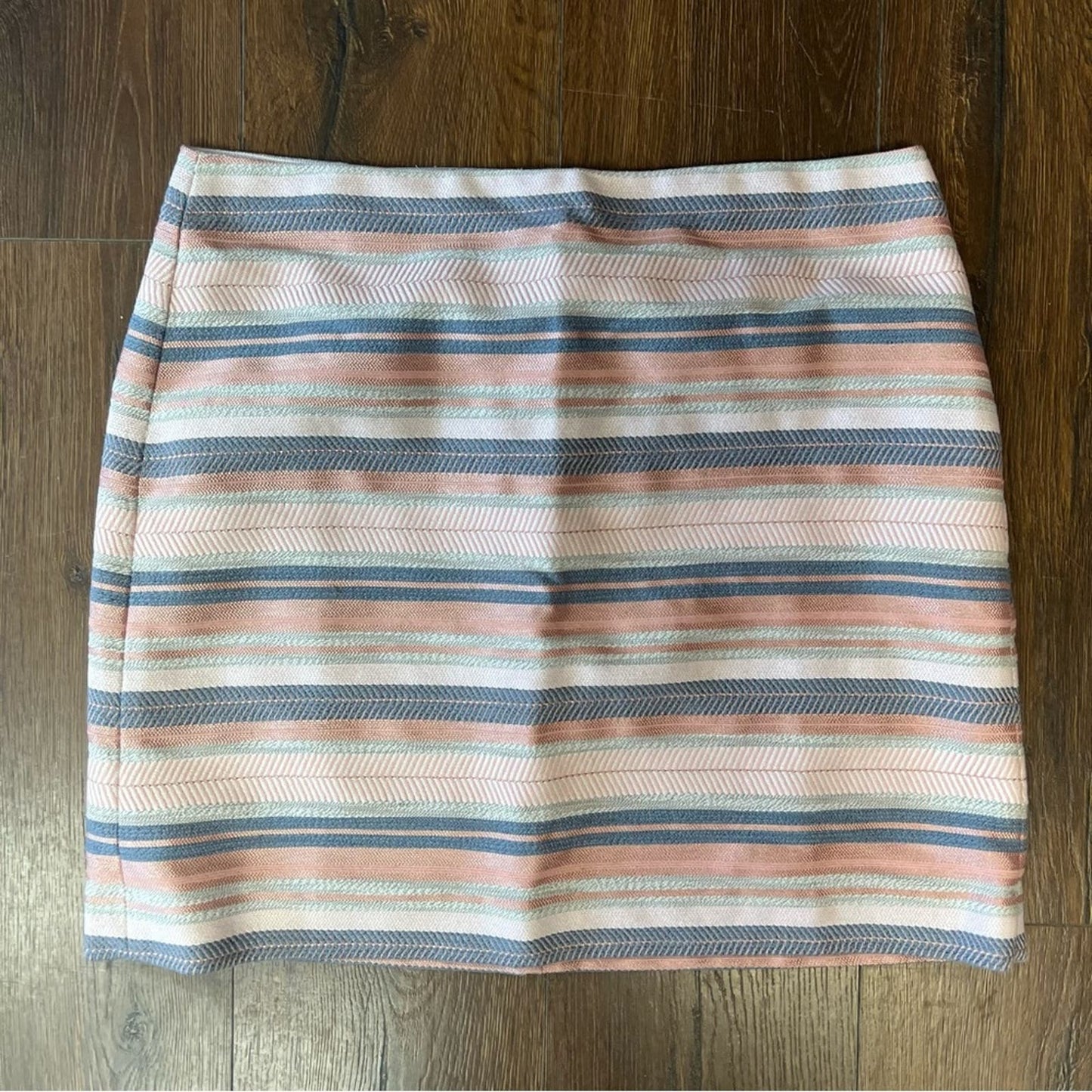 Ann Taylor woven striped pencil skirt SZ 14
