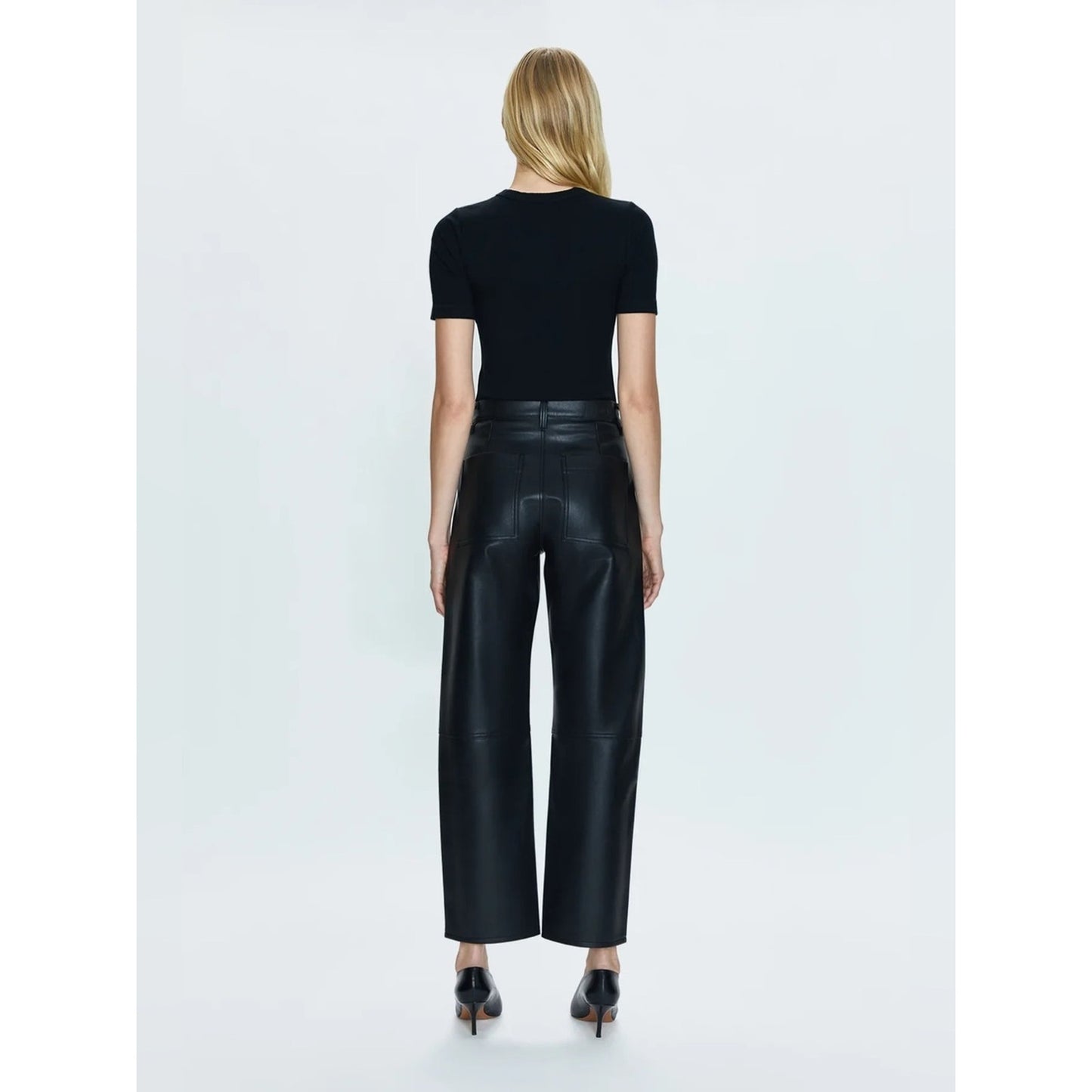 🆕 PISTOLA High Rise Arched Faux Leather Pants NWT SZ 27