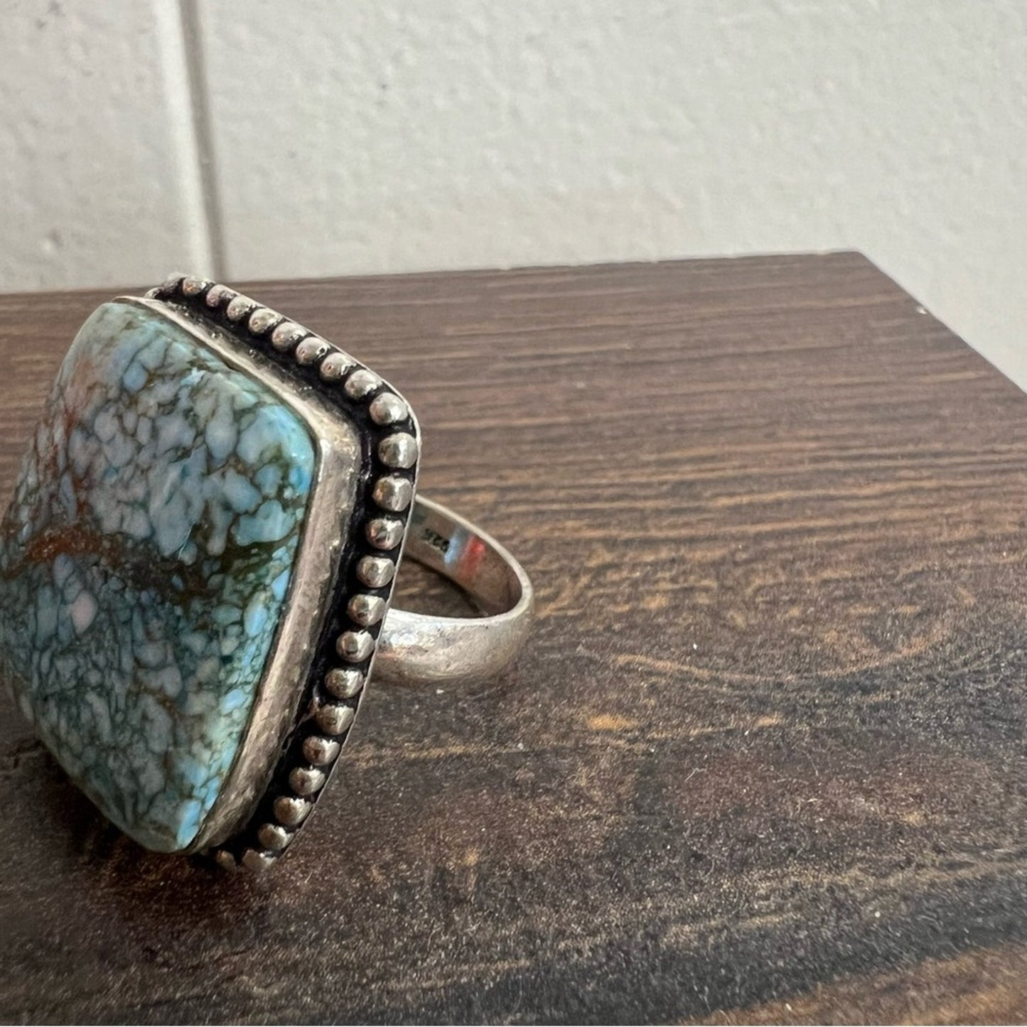 Navajo spider web sterling ring SZ 8.75