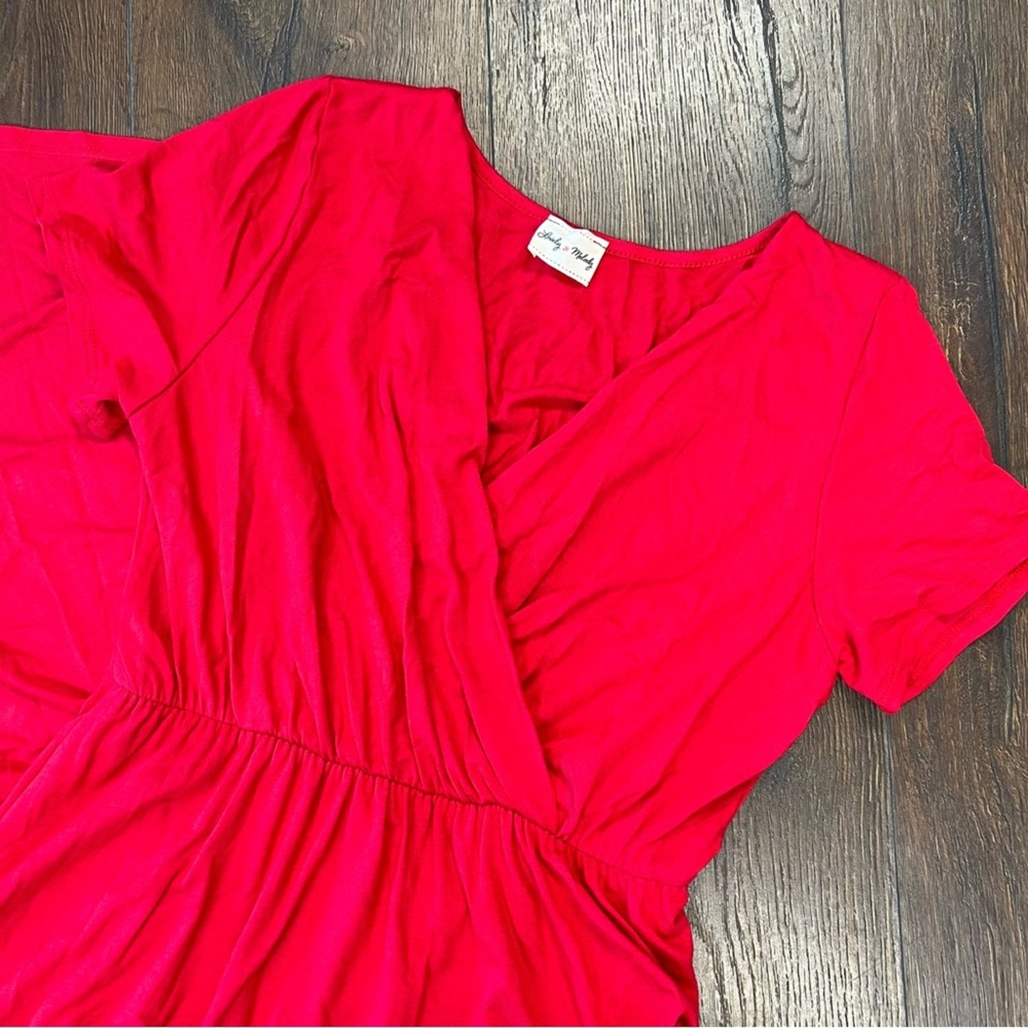 Lovely melody high low red maxi dress SZ MED